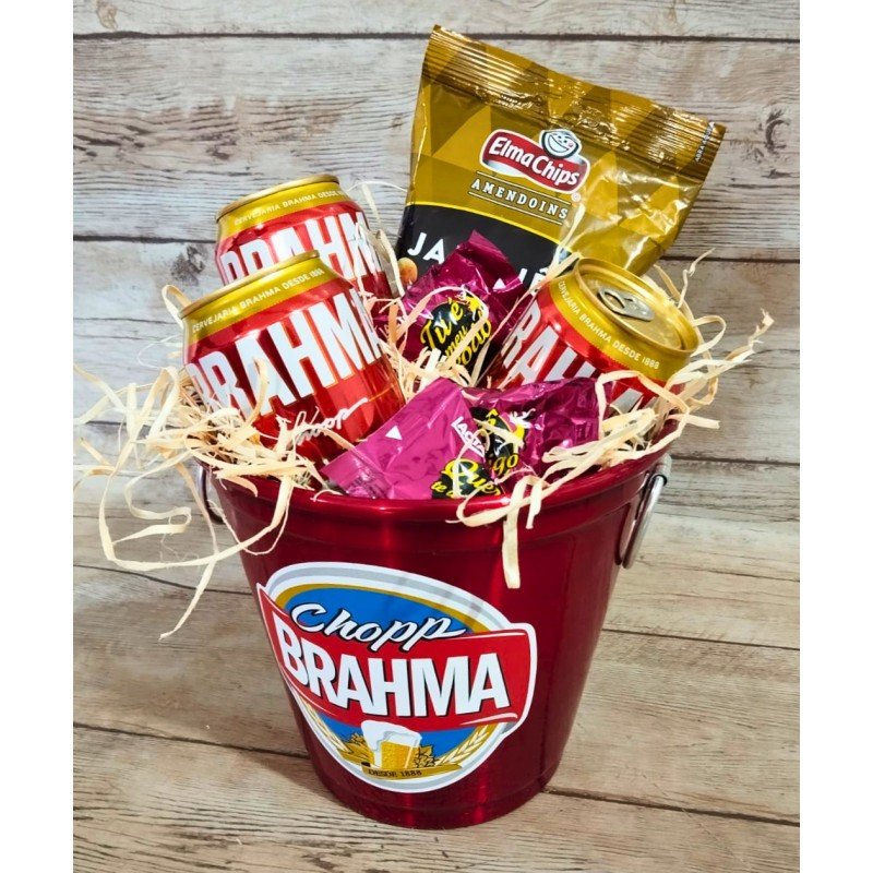 Balde com Cervejas Brahma + Aperitivo + Chocolate