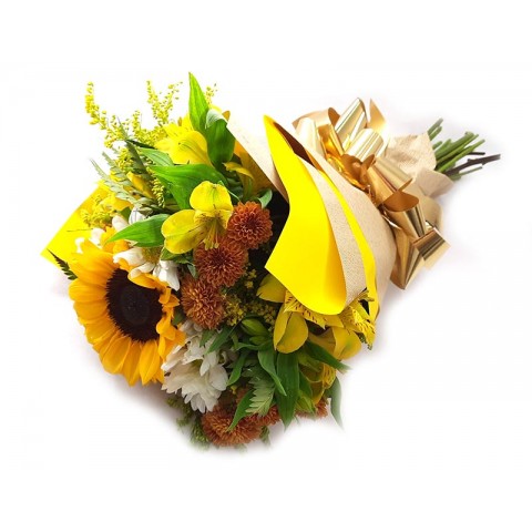 Buquê Feliz com Flores do Campo - 40cm